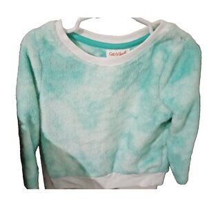 Cat And jack kids Size 3T Teal white sweater NWT